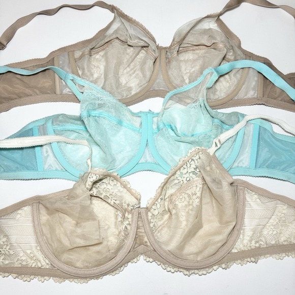 Wacoal 38DD Bra Lot Retro Chic Full Figure 855186 Embrace Lace Underwire 65191 - Picture 4 of 5